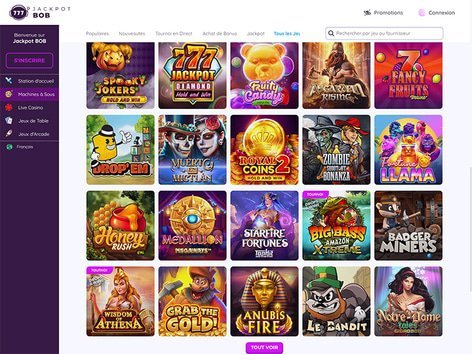 Découvrez les Grandes Tentatives de Gain avec Jackpot Bob Casino en France - aperçu